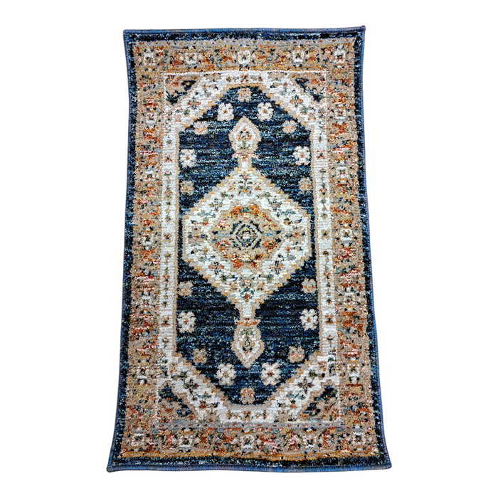 1'10" x 3'3" Andorra Dark Blue Rug