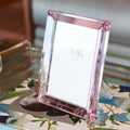 5 x 7 Crystal Glass Pink Frame