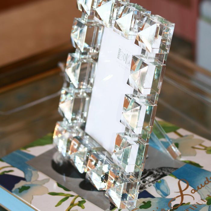 5 x 7 Crystal Glass "Pyramid" Frame