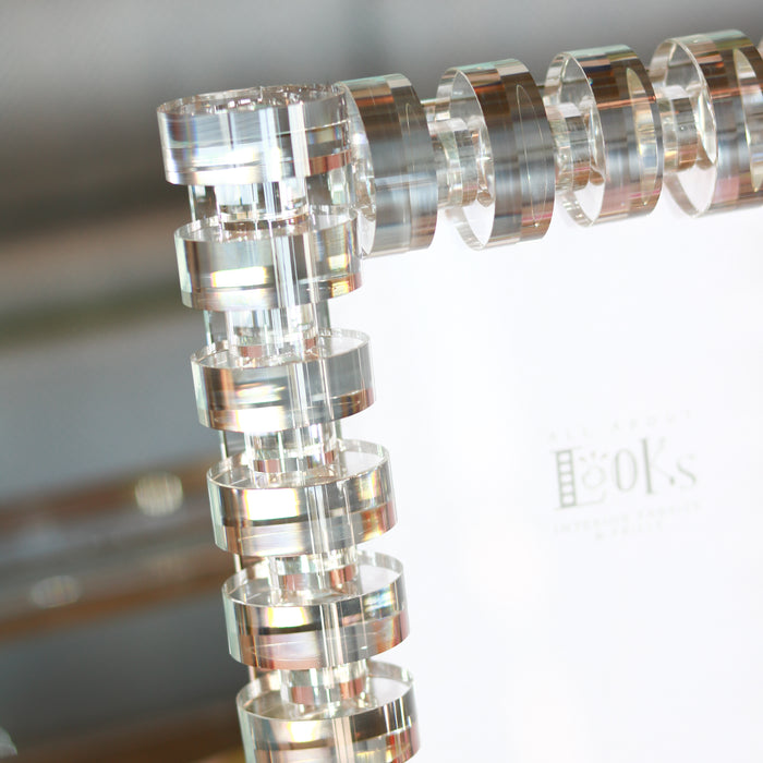 5 x 7 Crystal Glass "Rings" Frame