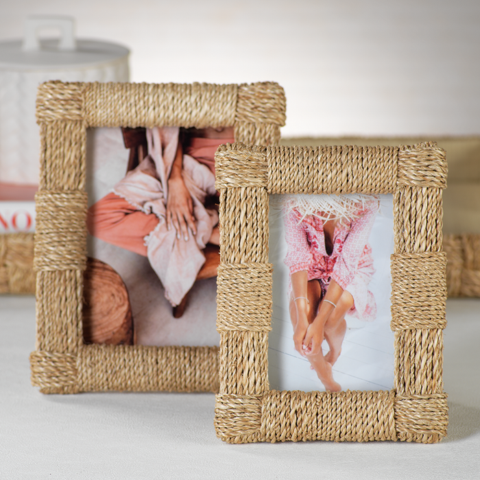 Abaca Woven Rope Frames Styled