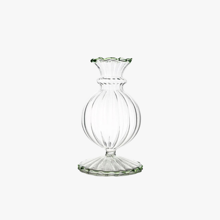 Aimee Green Trim Bud Vase