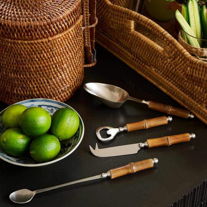 Bamboo Handle Bar Tools with owl of limes