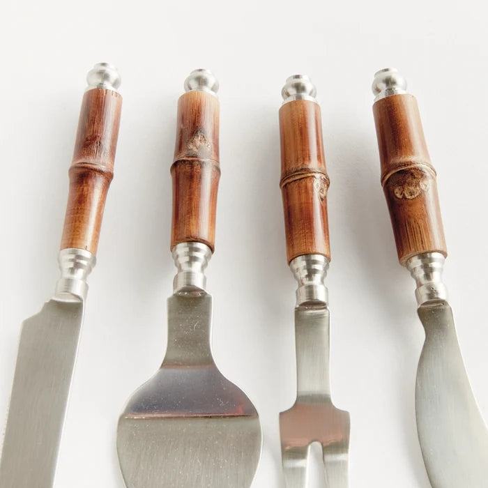 Bamboo Handle Cheese Tool Set - handle detail