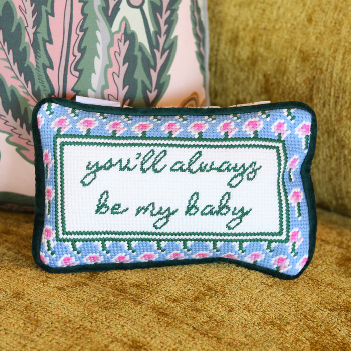 Be My Baby Mini Needlepoint Pillow - 5" x 8"