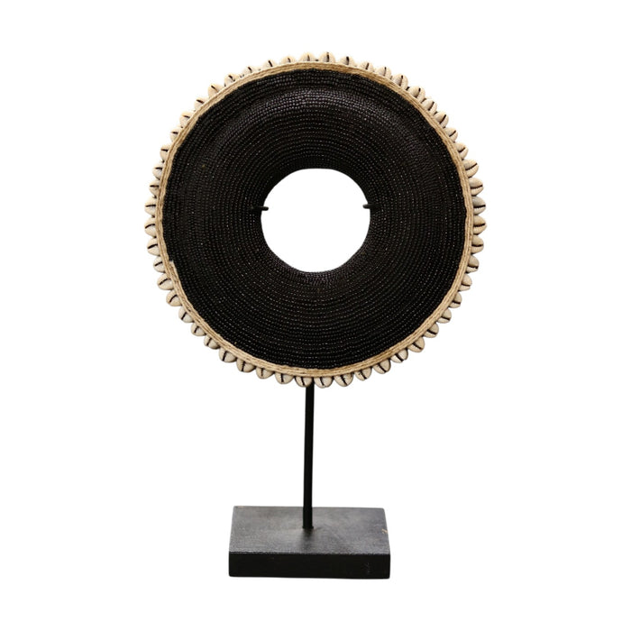 Beaded Boule Bangle on Stand with Shells