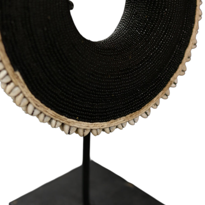 Beaded Boule Bangle on Stand with Shells
