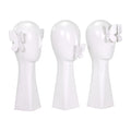 Bejop White Butterfly Face Sculpture