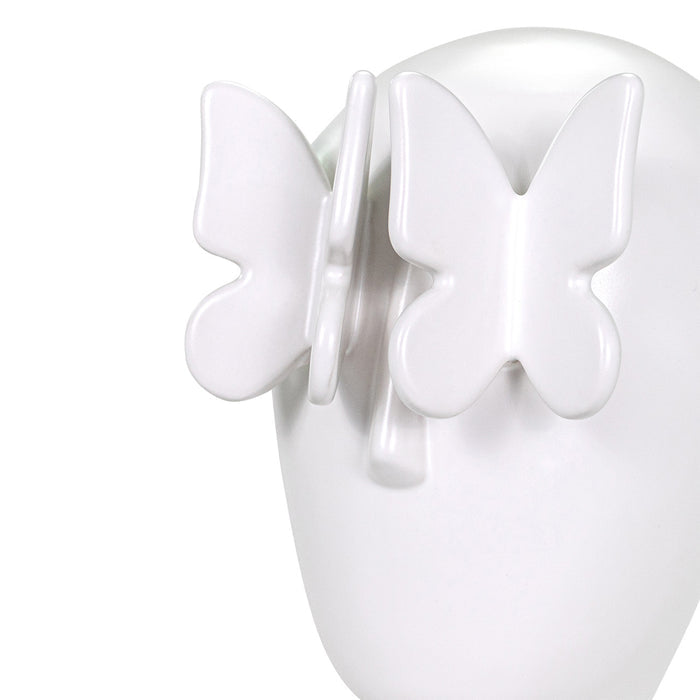 Bejop White Butterfly Face Sculpture