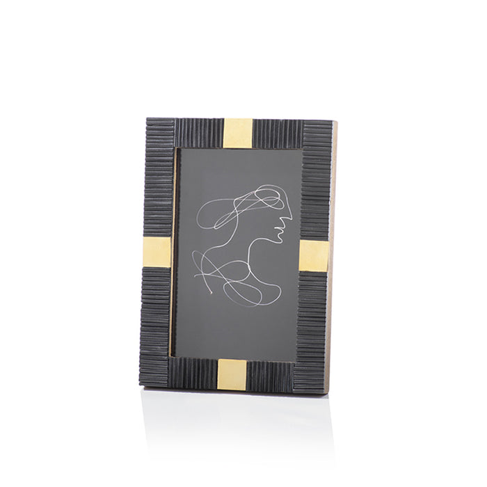 Black Bone and Brass Frame