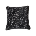 Black & Silver Velvet Pillow Cover - 22"
