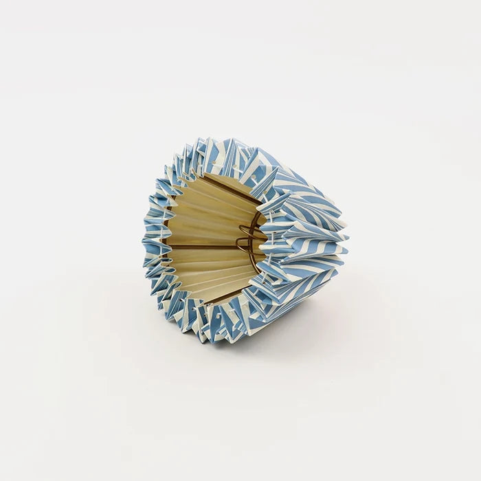Blue Chevron Sconce Shade - clip on