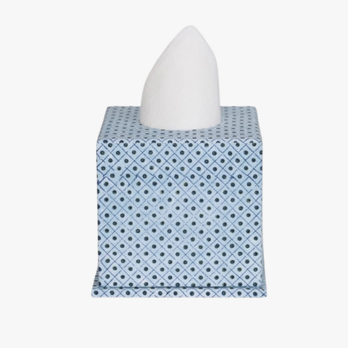 Blue Dot Tissue Box