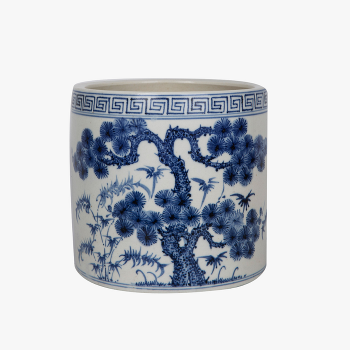 Blue Pinetree Cachepot