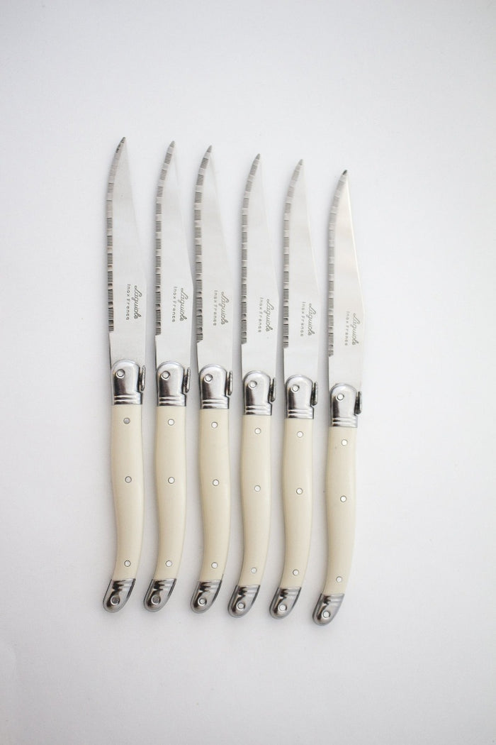 Boxed Laguiole Ivory Knife Set Alternate View