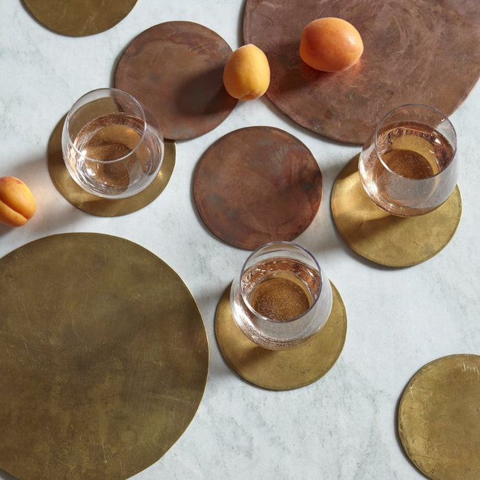Brass Coaster Set Styled