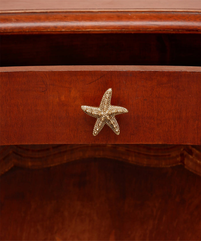 Solid Brass Starfish Knob - drawer pull on dresser