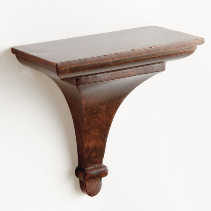 Breton Stained Wood Wall Bracket - angle view