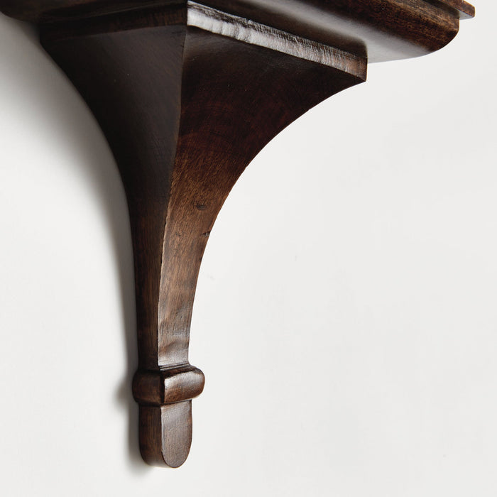 Breton Stained Wood Wall Bracket closeup details