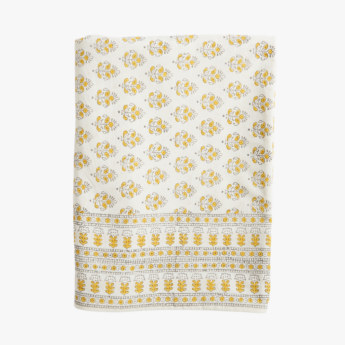 Brighton Block Print Table Cloth