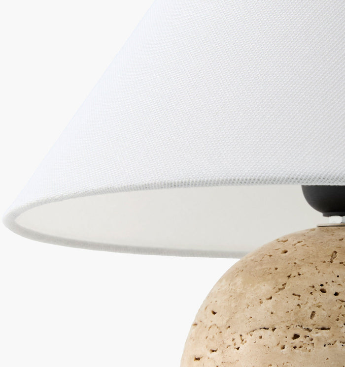 Bromley Travertine Mini Lamp shade closeup