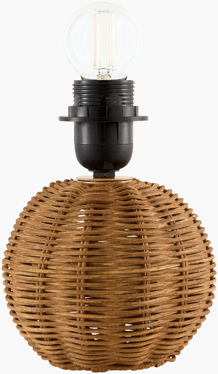 Bromley Wicker Mini Lamp base closeup