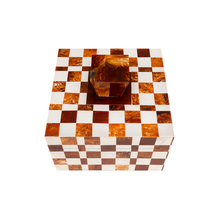 Brown Checkered Box