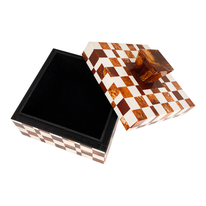 Brown Checkered Box