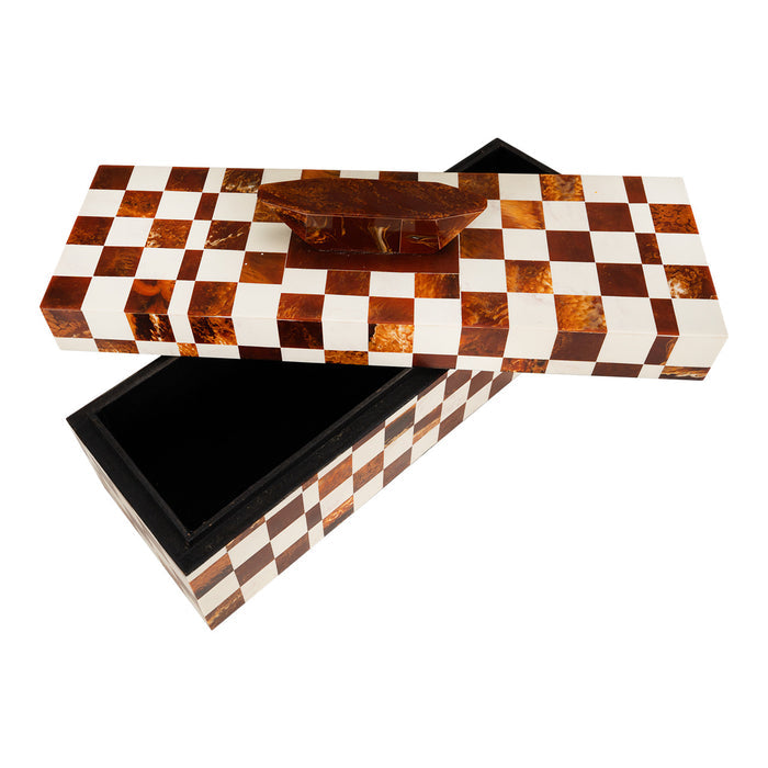 Brown Checkered Box