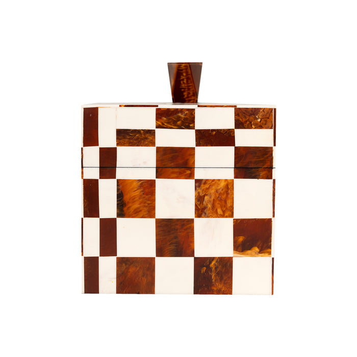 Brown Checkered Box