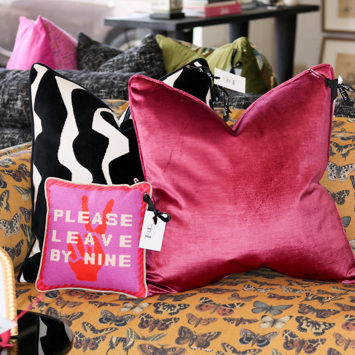 Brussels Fuschia Pillow - 22"