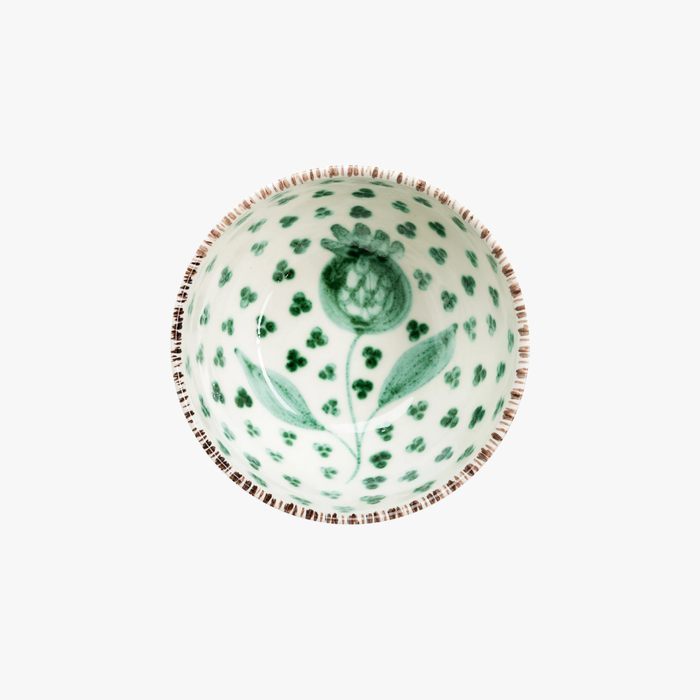 Casa Nuno Green Pomegranate Bowls - set of two