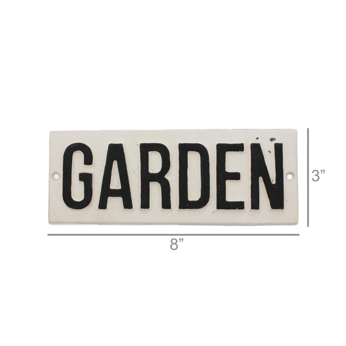 Cast Iron Garden Wall Plaque with dimensions