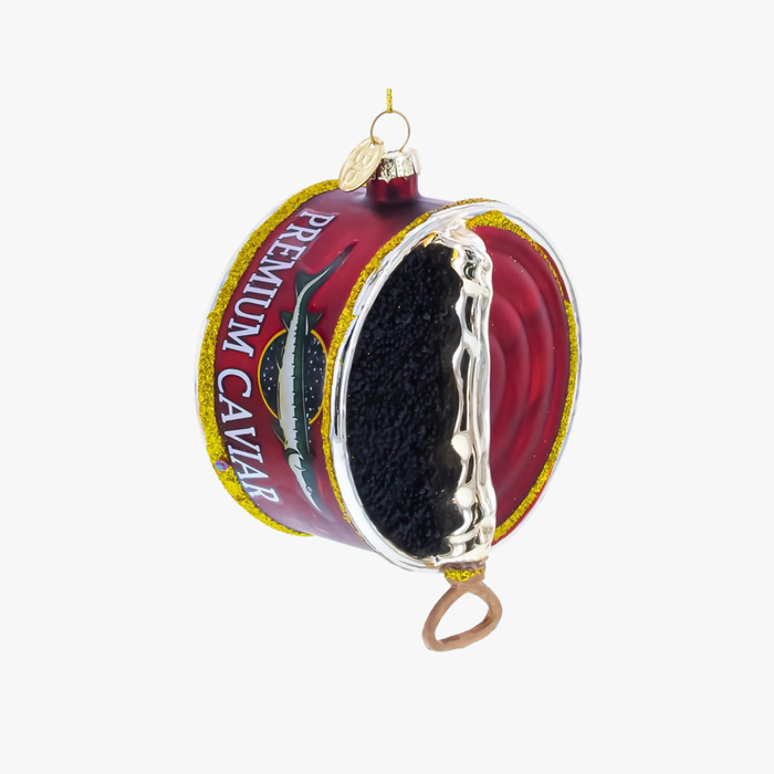 Premium Caviar Tin Glass Ornament