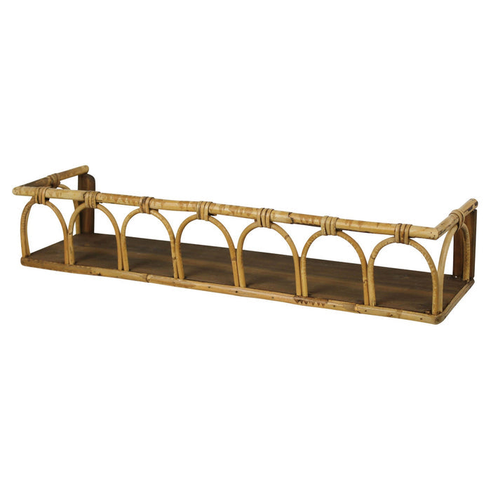 Cayman Rattan Wall Shelf side view