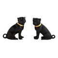 Cecil Black Porcelain Pugs