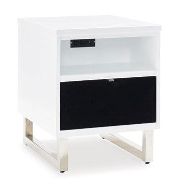 Chair Side End Table Gardoni White/Black