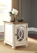 Chair Side End Table Realyn White/Brown