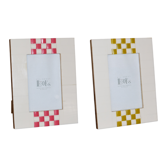 Checkered Resin Photo Frame