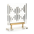 Clear Acrylic Greek Key Accent *Damaged*