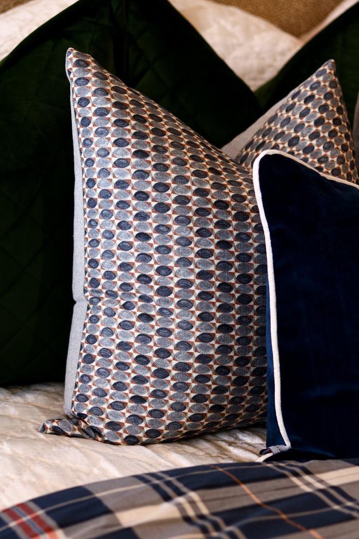 Colt Blue Geometric Pillow - 22"