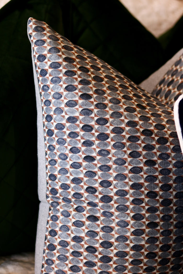 Colt Blue Geometric Pillow - 22"
