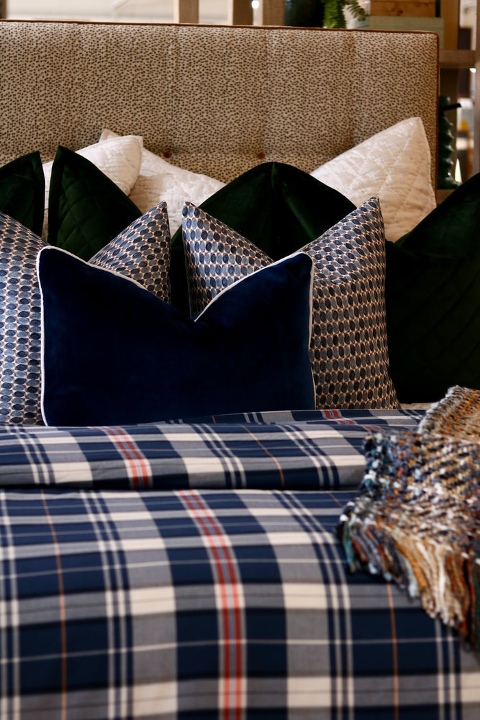 Colt Blue Geometric Pillow - 22"