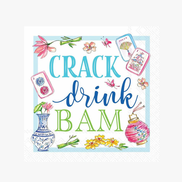 Crack Drink Bam Paper Cocktail Napkins