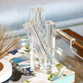 Crystal Glass Triple Bud Vase