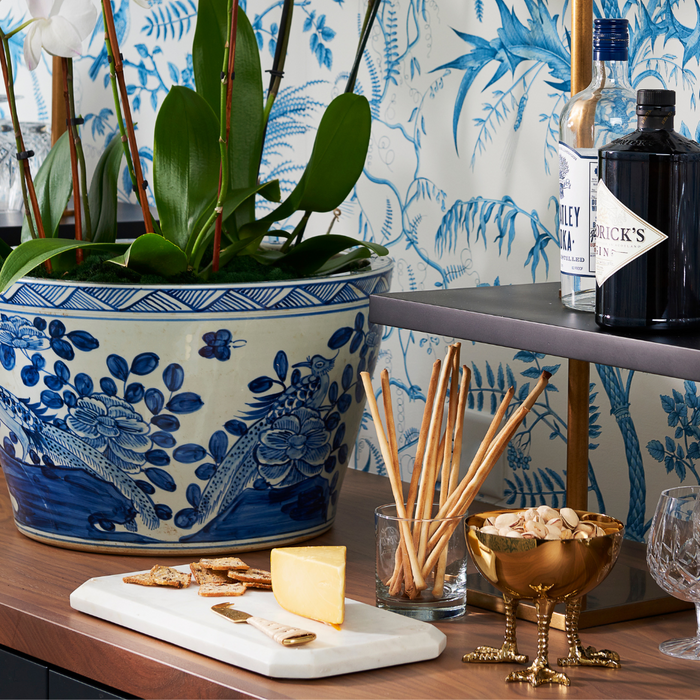 Daphne Brass Bowl Styled on bar