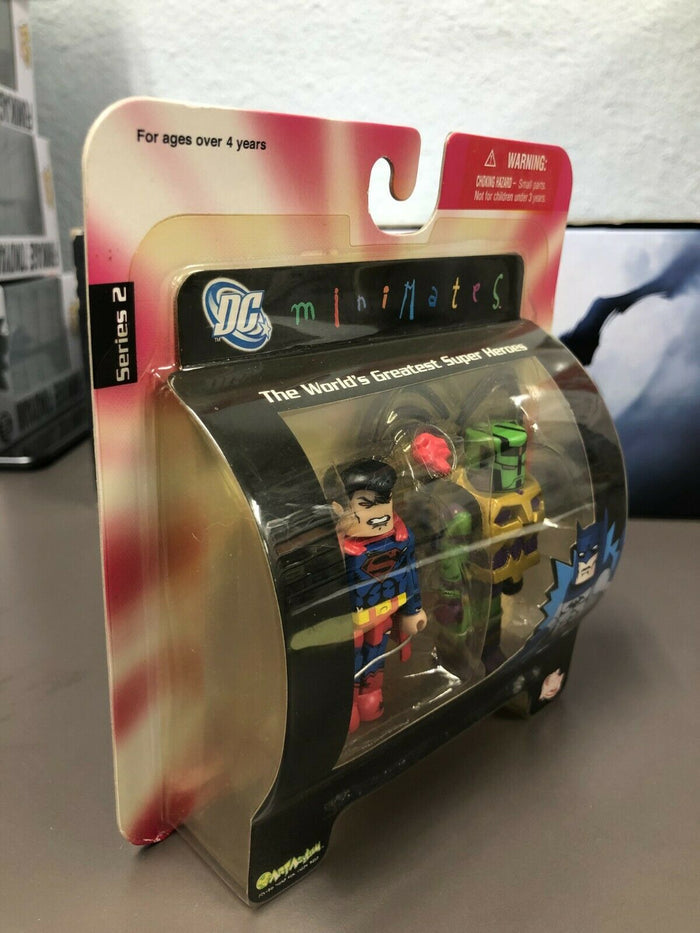 DC Direct Minimates Series 2 Battle Damaged SUPERMAN vs BRAINIAC 13 Mini Figures
