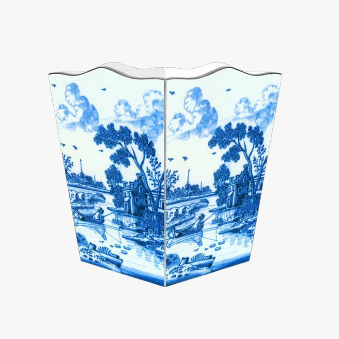 Delft Landscape Wastebasket