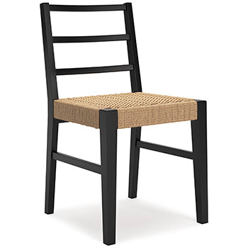 Dining Room Side Chair (2/CN) Isanti Light Brown/Black