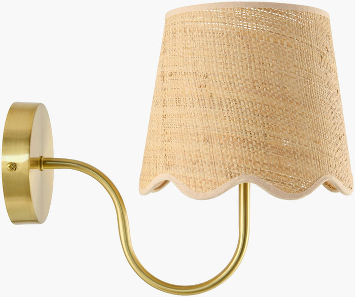 Elsie Woven Rattan Wall Sconce side view